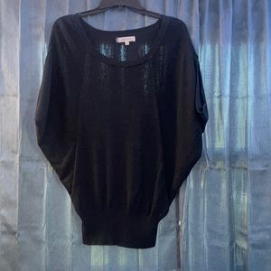 JLO shimmer black top
